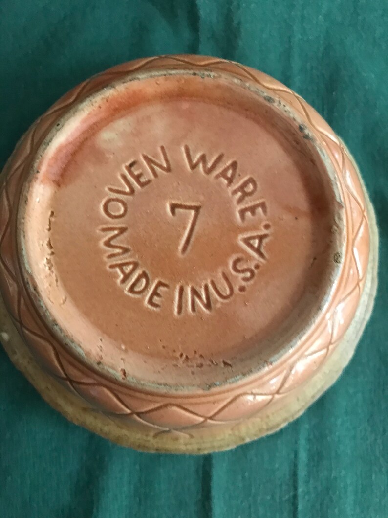 Watt Pottery 1930s Mixing and Oven Ware Bowls With Cover Etsy