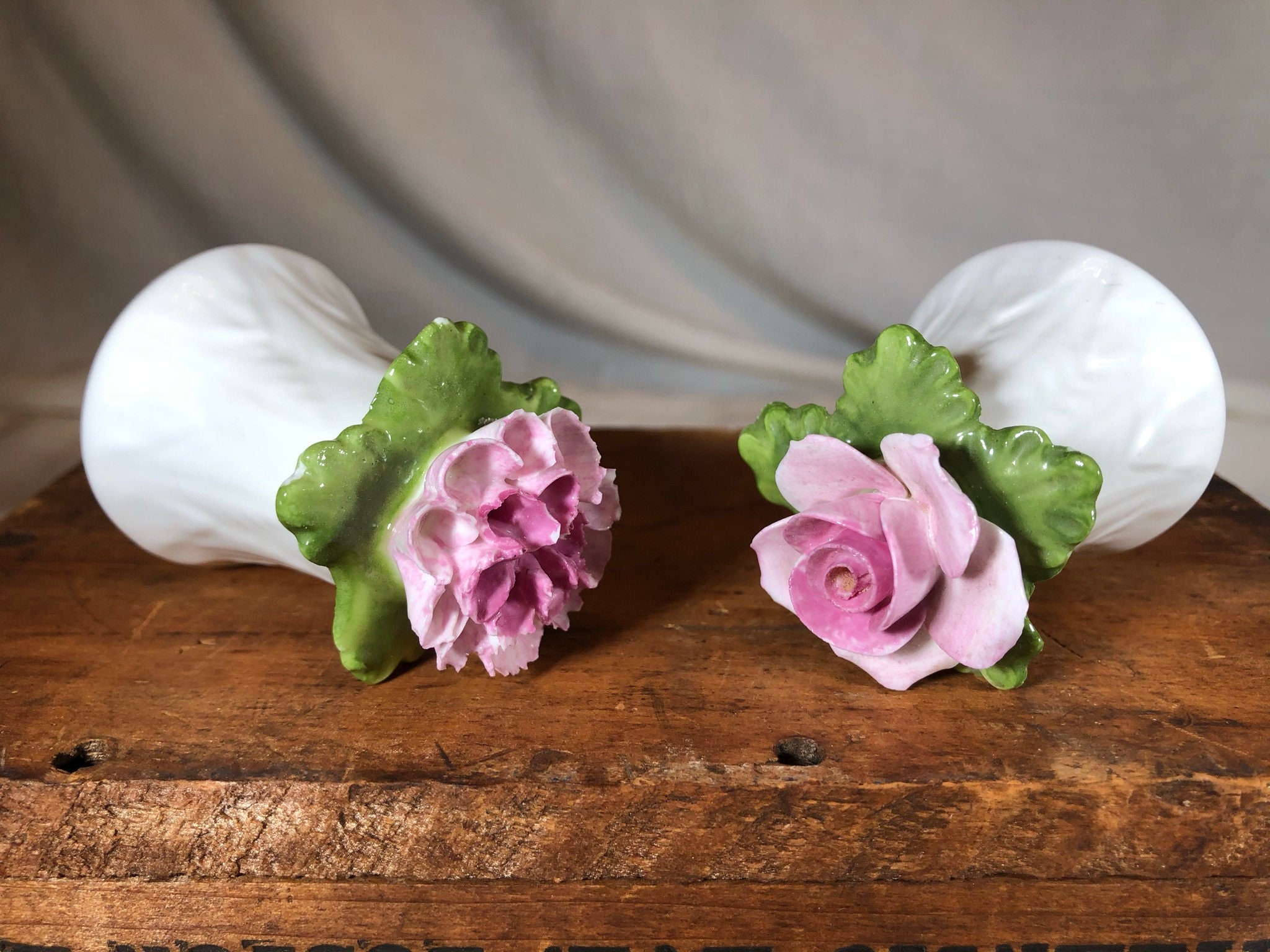 Aynsley English Fine Bone China Flower Salt & Pepper Shakers Etsy