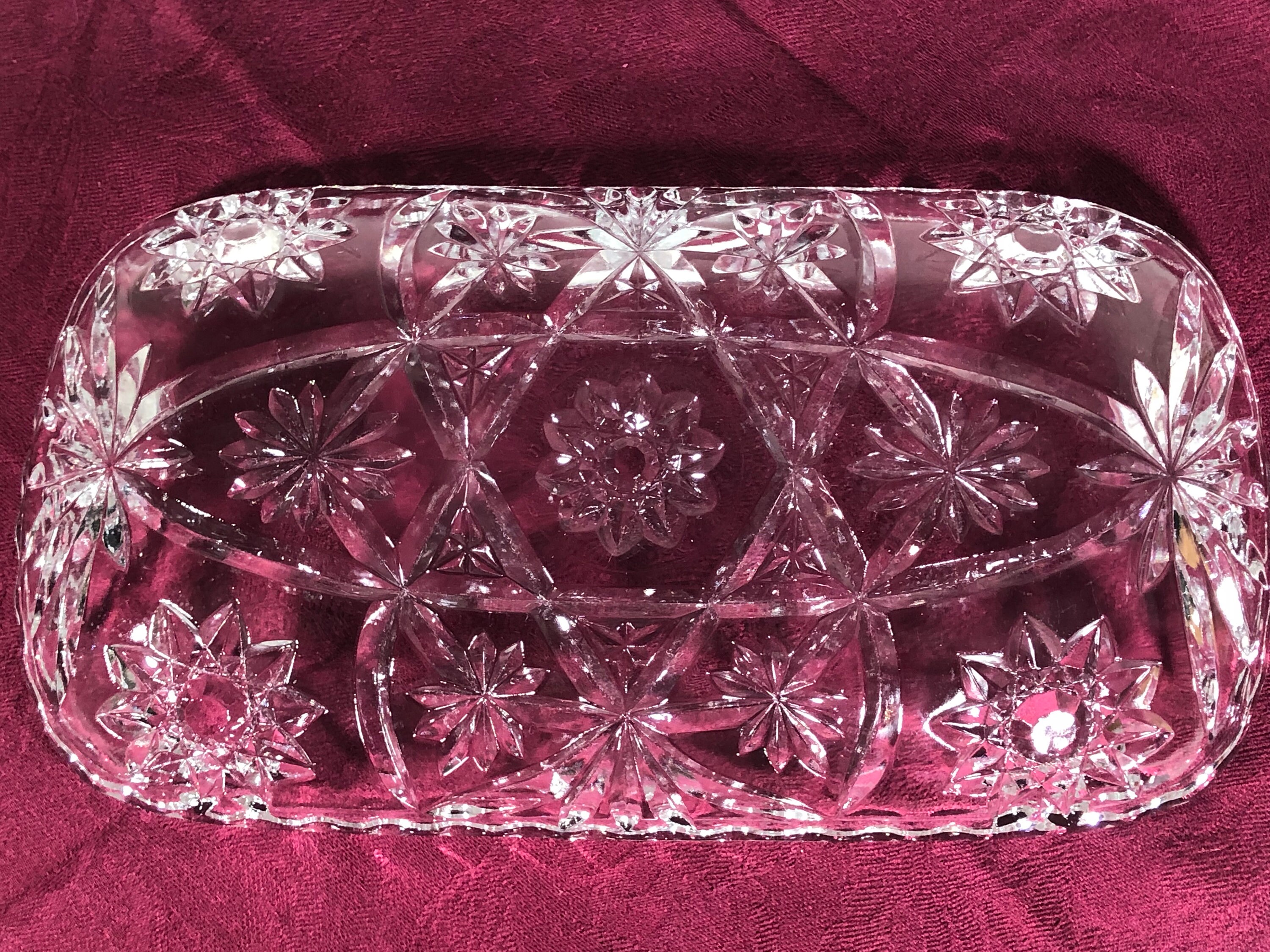 Vintage Star of David Rectangular Relish Tray With Ruffled - Etsy