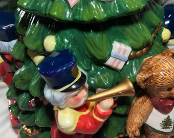 Cookie Jar Christmas Tree by Spode Hand-painted 'toys Around the
