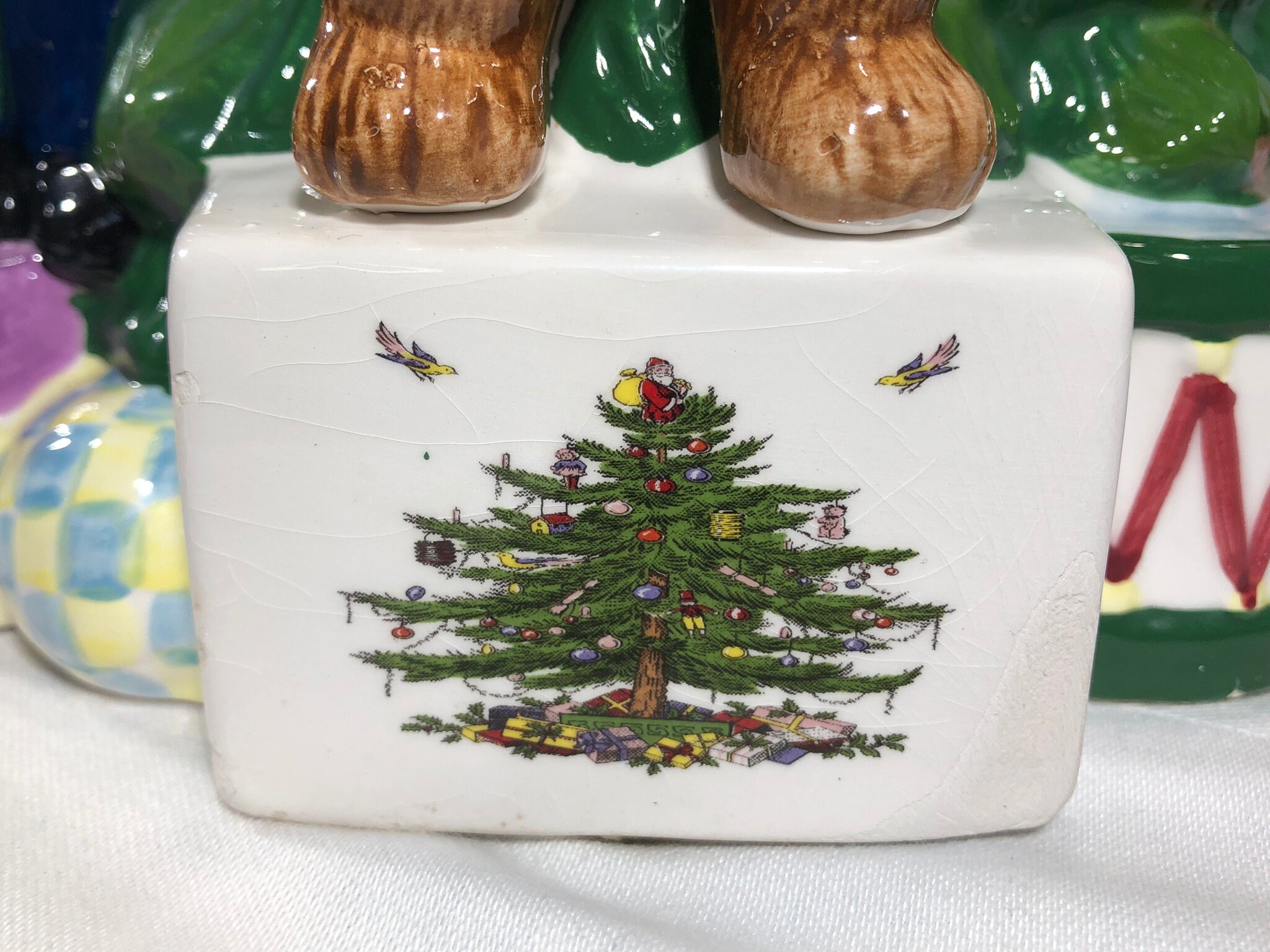 Cookie Jar Christmas Tree by Spode Hand-painted 'toys Around the