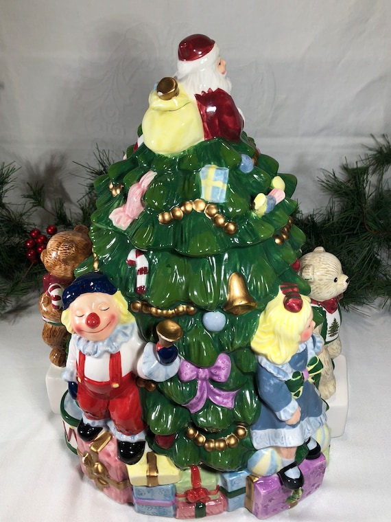 Cookie Jar Christmas Tree by Spode Hand-painted 'toys Around the