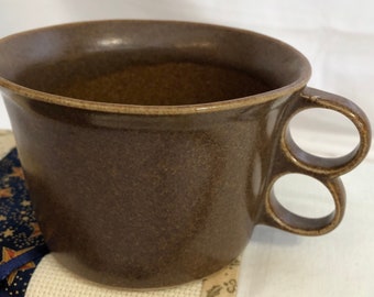 Trigger Mug Bennington Potters Trigger Soup Mug in Color of Sienna Mid Century Design