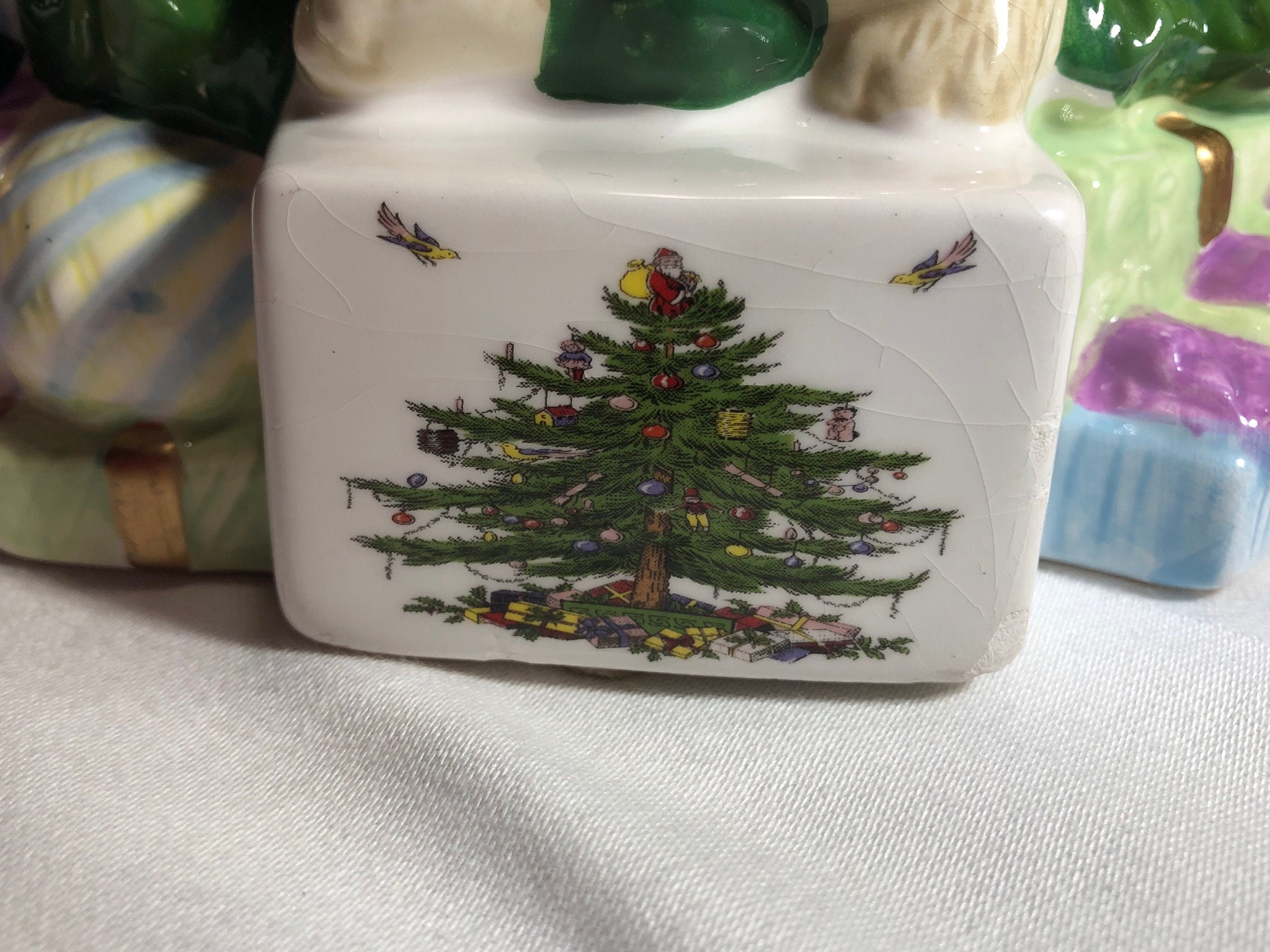 Cookie Jar Christmas Tree by Spode Hand-painted 'toys Around the