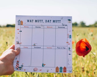 Maritimer Wochenplaner "Wat mutt, dat mutt"