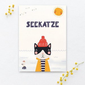 Postkarte Seekatze