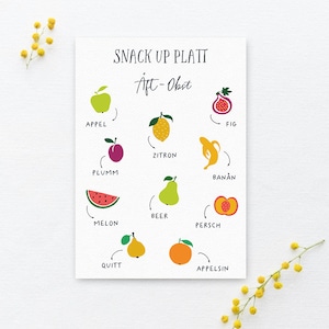 Carte postale Snack up Flat - Fruits