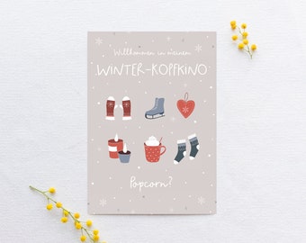Willkommen in meinem Winter-Kopfkino - Postkarte