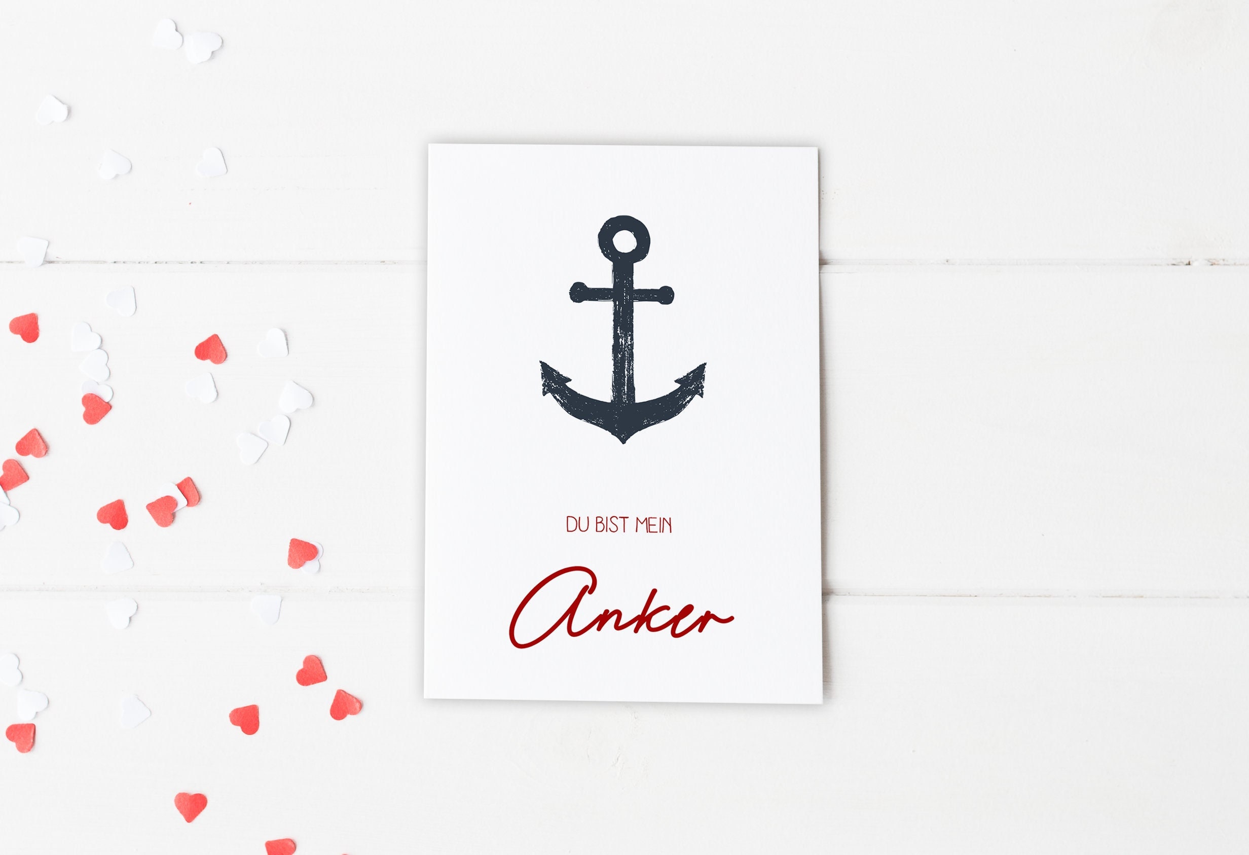 Usedom-Postkarte Zum Ankreuzen – Mit Anker, Möwe, Leuchtturm Und Rettungsring | 15x10 Cm | GPK 672