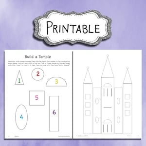LDS Build a Temple Printable Worksheet for Kids - Activity for Kids, Sunday Activity, Quiet Book, LDS activity, Sacrament, General Conferenc