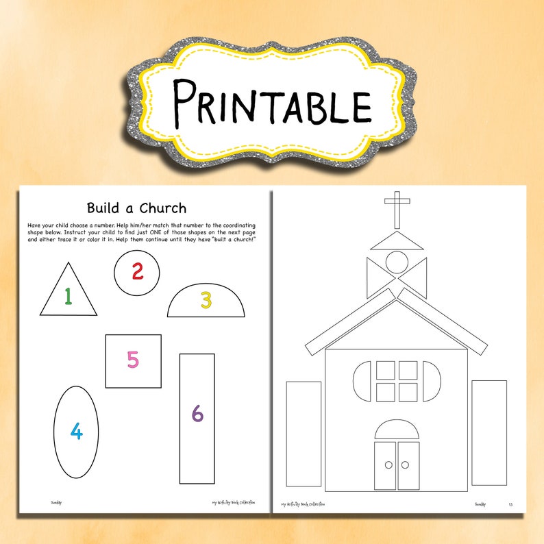 Build a Church Printable Worksheet for Kids NONDENOMINATIONAL CHRISTIAN ...