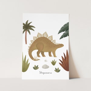 Stegosaurus print, Dinosaur Wall Art, Children&#39;s Wall Art, perfect birthday gift or nursery decor