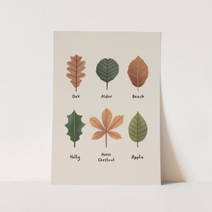 Leaves print in stone, children's decor, woodland decor, perfect birthday gift for her or wall decor image 1