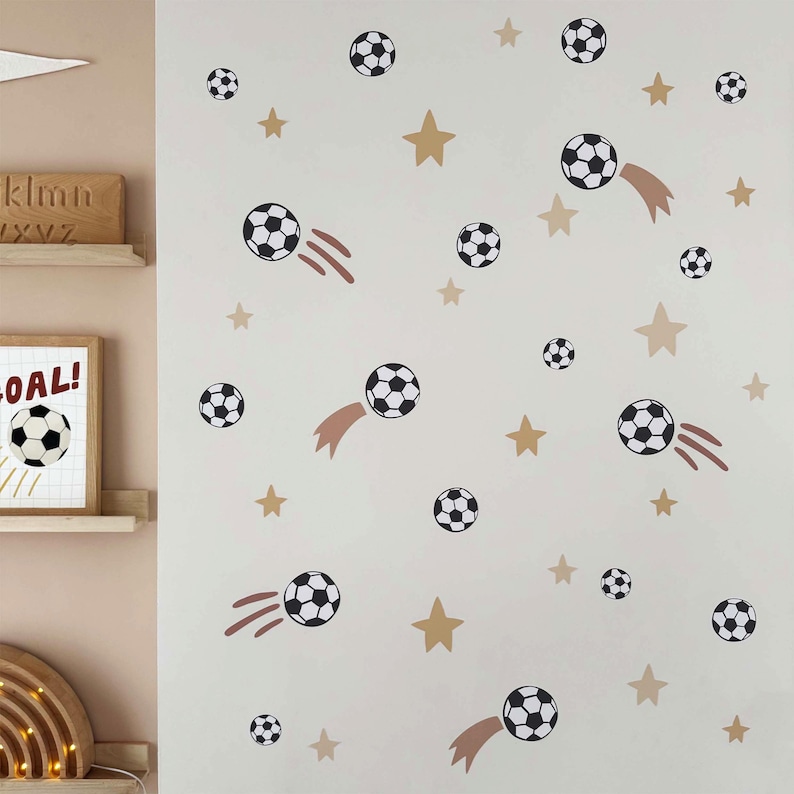 Soccer ball and starts stickers