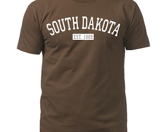 State of South Dakota SD Est.1889 Vintage Pride Script T-Shirt