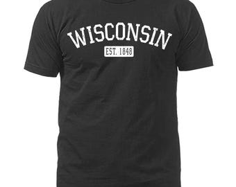 State of Wisconsin WI Est.1848 Vintage Pride Script T-Shirt