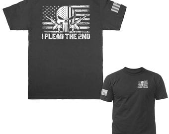 AR-15 Front of US Flag 2nd Amendment Patriotic Gun Rights T-shirt