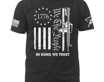 We The People in Guns We Trust 2nd Amendment Pro Gun Rights Patriotic T-shirt