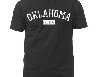 State of Oklahoma OK Est.1907 Vintage Pride Script T-Shirt