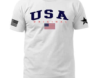 USA Original American Pride Patriotic US Flag Men's T-shirt