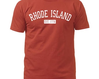 State of Rhode Island RI Est.1776 Vintage Pride Script T-Shirt