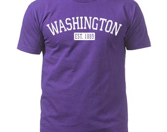 State of Washington WA Est.1889 Vintage Pride Script T-Shirt