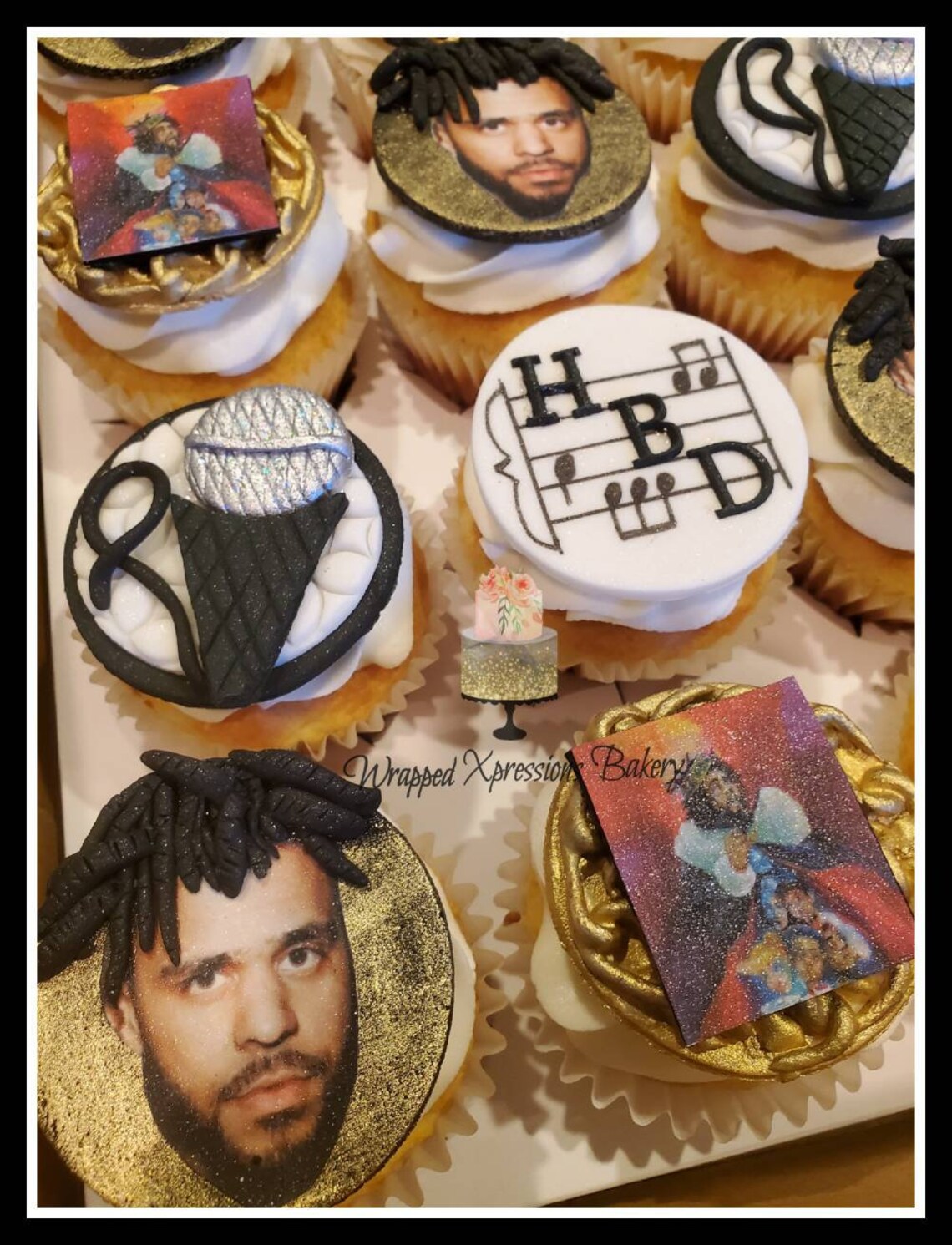 J Cole Themed Cupcake Toppers and Sugar Cookies Etsy