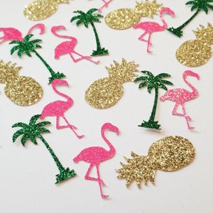 Flamingo Confetti, Pineapple Confetti, Palm Tree Confetti, Tropical Confetti, Beach Party Confetti, Bachelorette Confetti, Luau Confetti