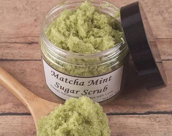 Mint Sugar Scrub, Hemp Hand Scrub, Mint Foot Scrub, Hemp Sugar Scrub, Hemp Seed Oil, Body Scrub, Natural Sugar Scrub, Matcha Powder, Vegan