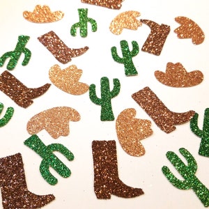 Cowboy Confetti, Western Confetti, Cowboy Boot Confetti, Cactus Confetti, Cowboy Birthday Party, Boys Birthday Confetti, Rustic Wedding