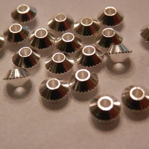 Bicone SilverTone 5pcs Czech Glass Mixed Color Large Saucer Beads Corrugated 13x12mm