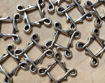 10pcs 21mm Antique Silver Double Sided Connector Links Jewelry Supplies DIY Supplies