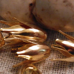 20pcs 13mm Tulip Beadcap Gold Beadcaps Jewelry Supplies Findings DIY Supplies