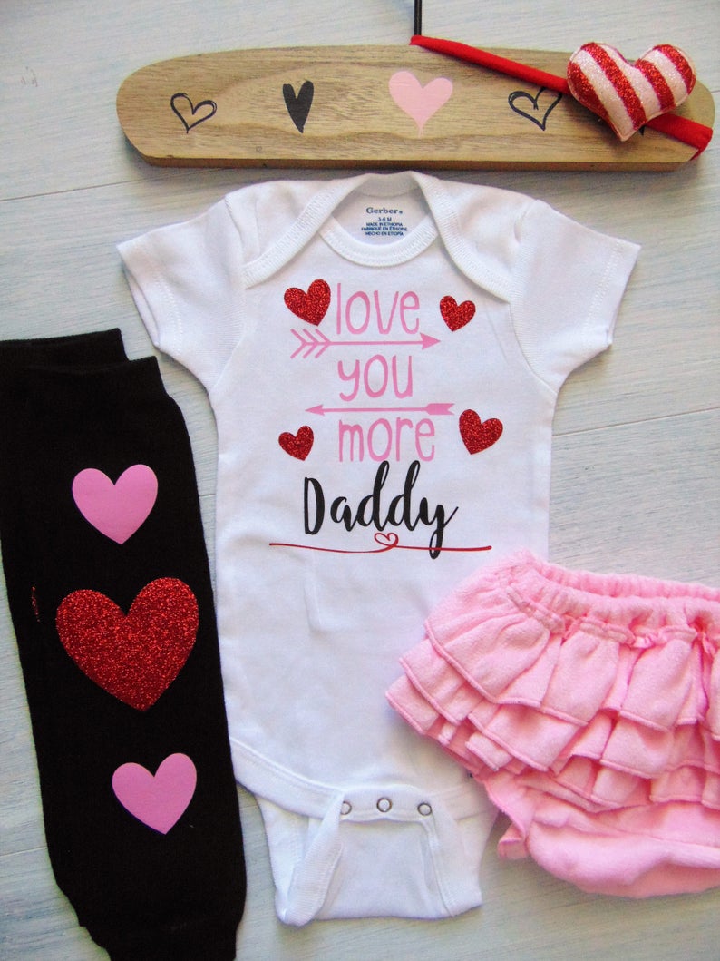 Daddy Outfits Baby Girl Outfit Daddy Outfit Daddys Bestie Pink Kids Outfit Love Daddy Outfit Love Daddy Shirt Pink Baby Bodysuit