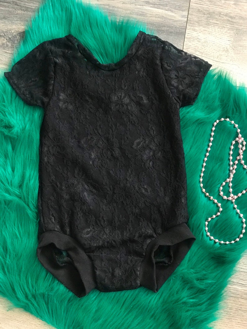 Black Lace Leo Bummies Crop Top Top