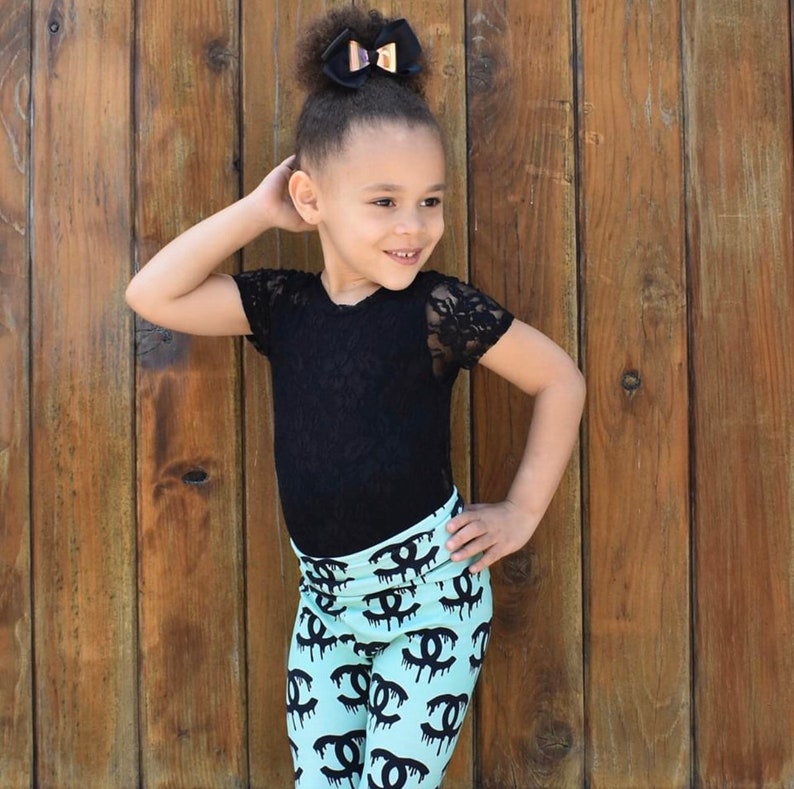 Black Lace Leo Bummies Crop Top Top