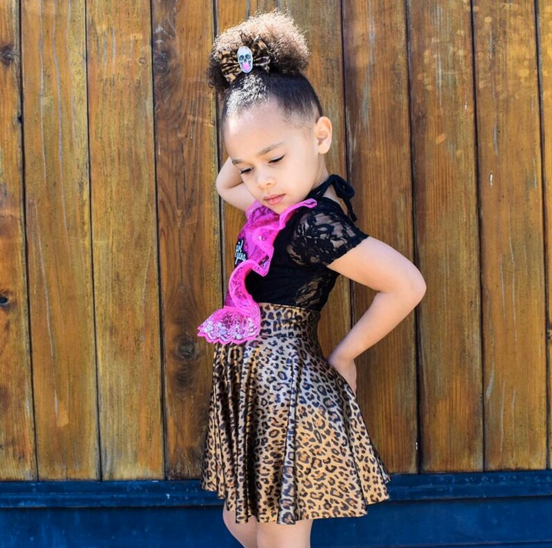 Black Lace Leo Bummies Crop Top Top