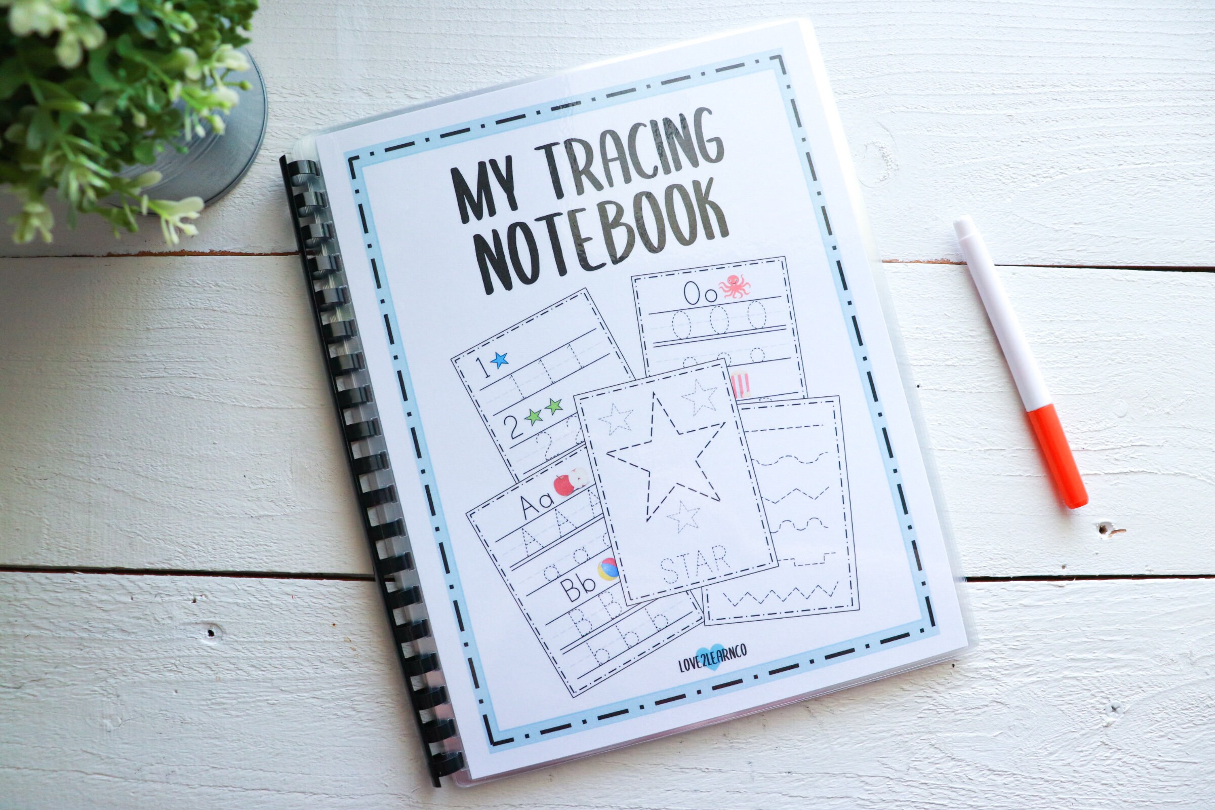 Tracing Notebook Dry Erase Name tracing Letters Shapes Etsy