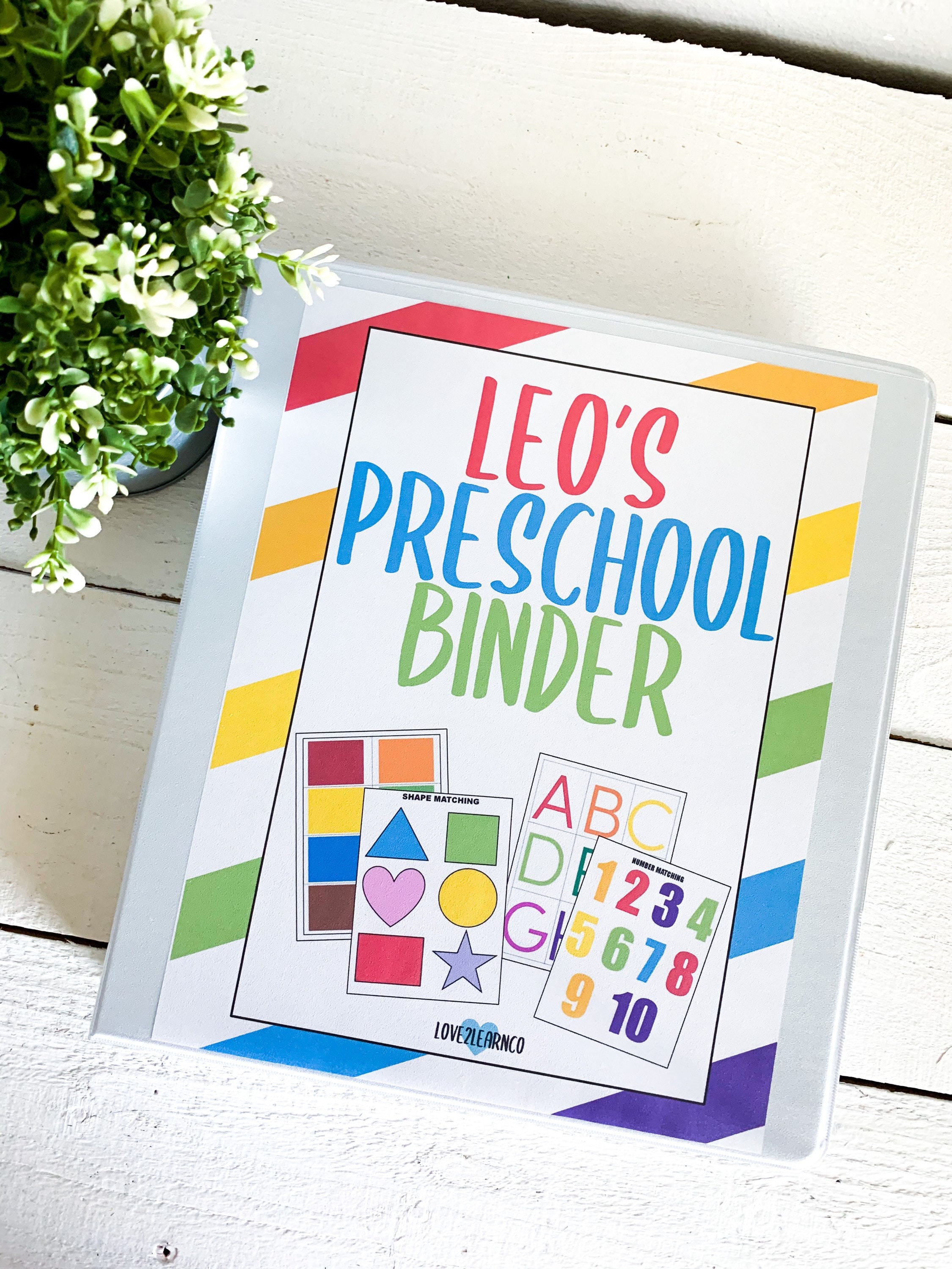 PRESCHOOL & TODDLER Learning Binder with Personalized Name Etsy