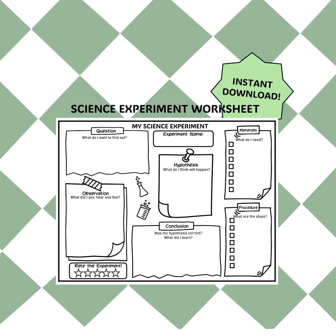 Scientific Method Worksheet for Kids | Science Experiments for Kids ...