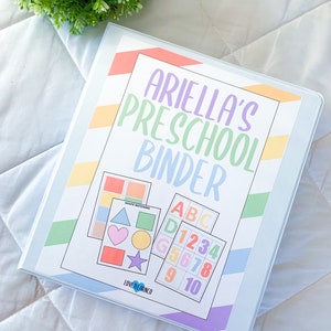 Carpeta de aprendizaje para preescolar y niños pequeños versión pastel