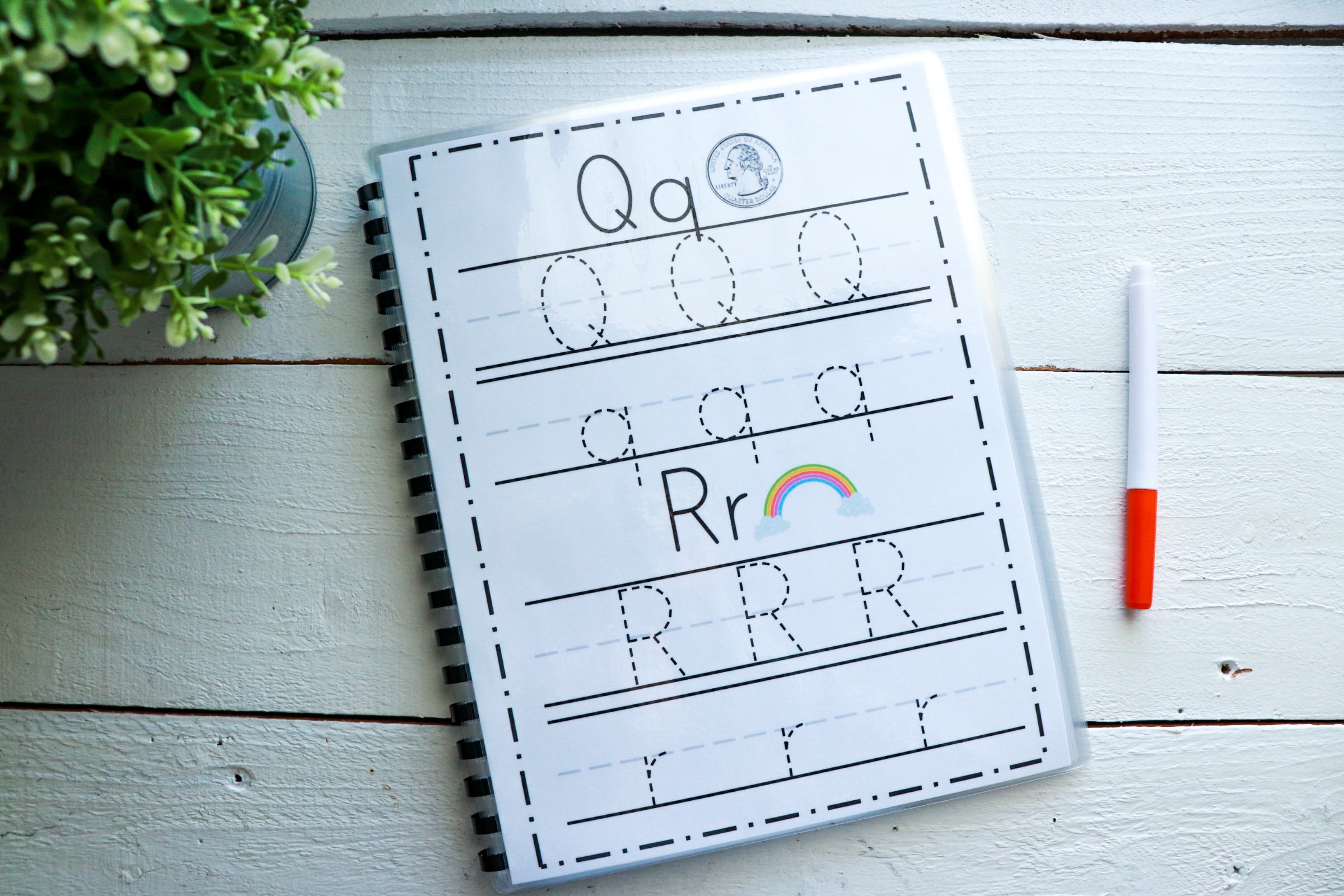 Tracing Notebook Dry Erase Name tracing Letters Shapes Etsy