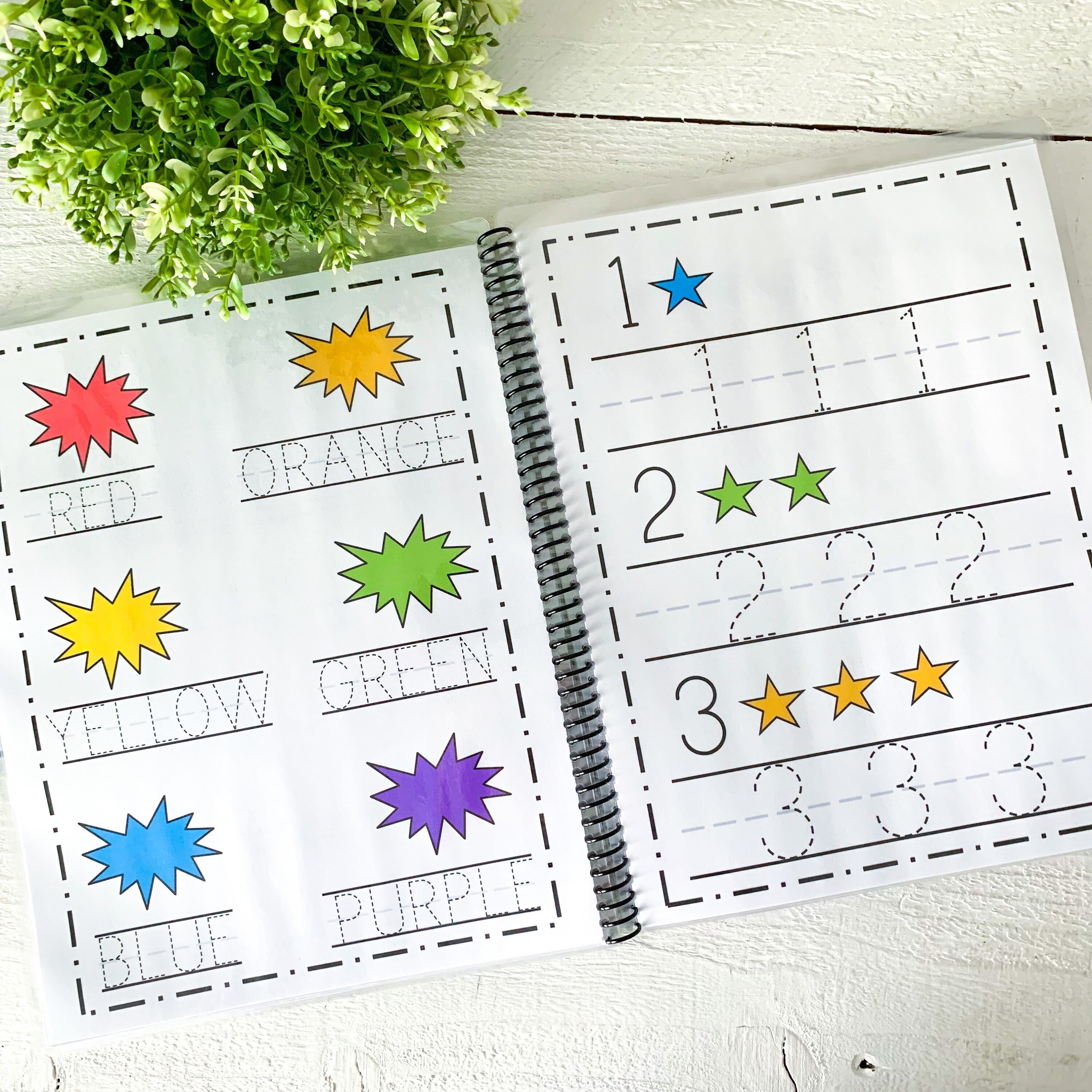 Tracing Notebook Dry Erase Name Tracing Letters Shapes Etsy