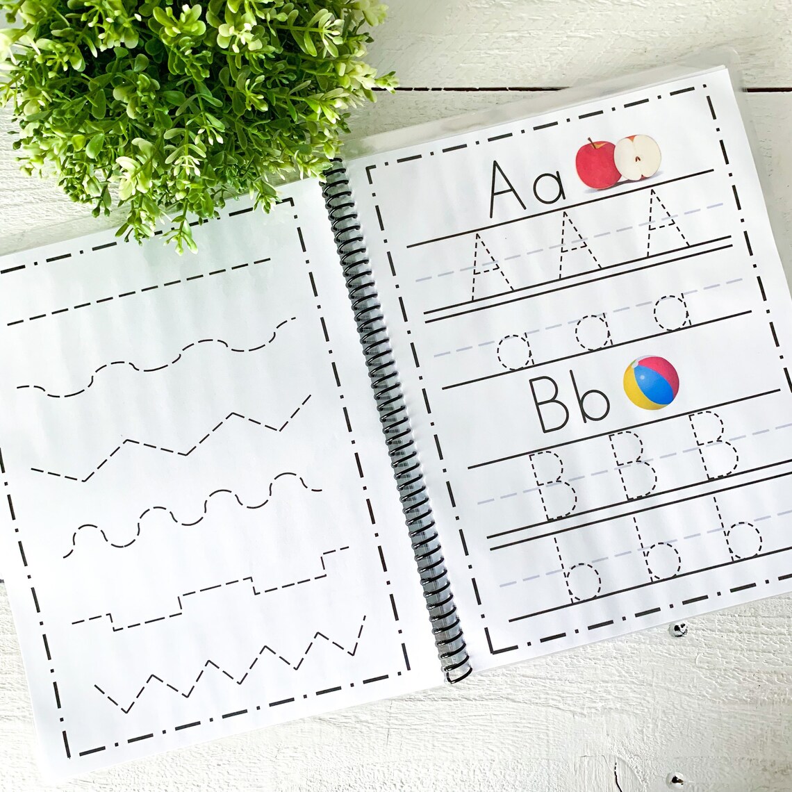 Tracing Notebook Dry Erase Name Tracing Letters Shapes Etsy