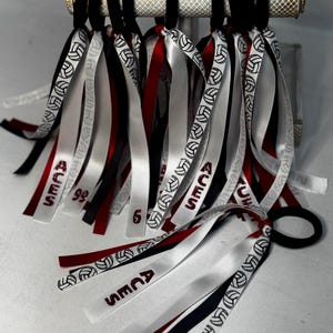 Custom Team Spirit Ribbon Hair Tie, Personalized Sports Gift