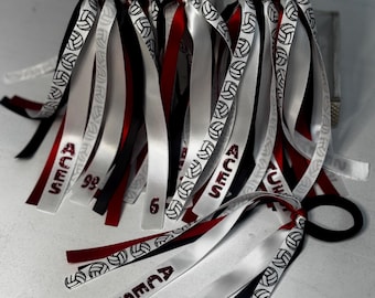 Custom Team Spirit Ribbon Hair Tie, Personalized Sports Gift