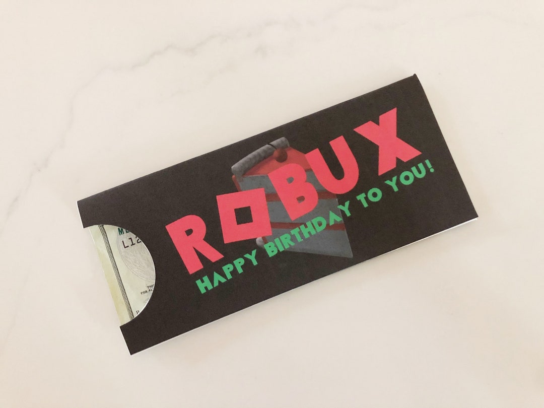 Robux Money Holder Printable for Roblox Birthday Etsy.de