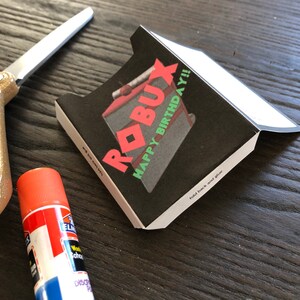 Robux Gift Card Holder Printable for Birthdays Roblox - Etsy