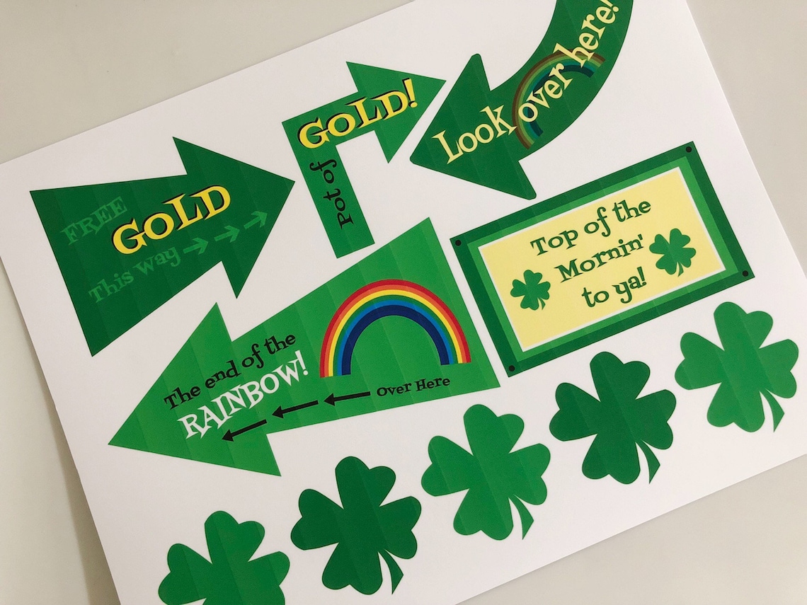 leprechaun-trap-printables-signs-arrows-clovers-etsy