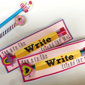Pencil Printable Valentine - du bist der Schreibfreund für mich